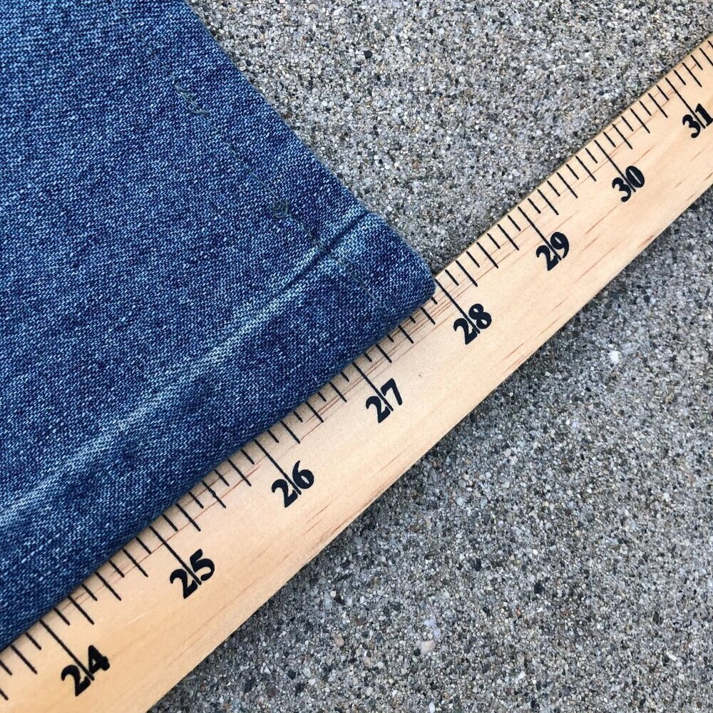 VTG 90s XHILARATION Straight Leg Jeans Women's 13 Loose Retro Fit Denim Blue - Picture 11 of 11